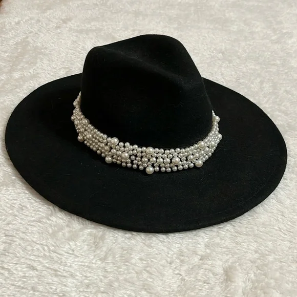 Scoop NYC wide brim fedora Scoop NYC | Accessories | Scoop Nyc Black 0 Wool Black  main image 4